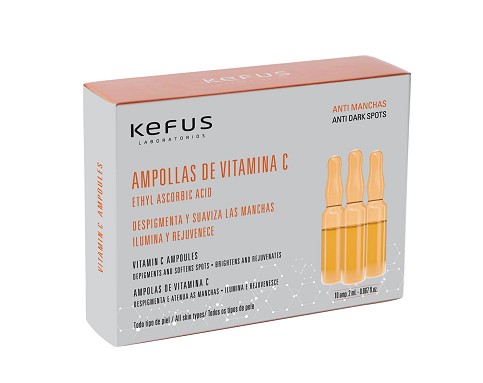 Ampollas Faciales Vitamina C luminosidad Kefus 10 unidades