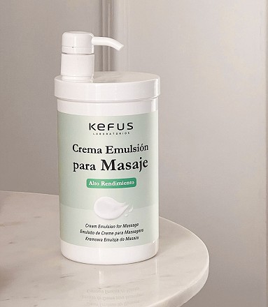 Crema emulsión para masaje profesional Kefus 1000 ml 