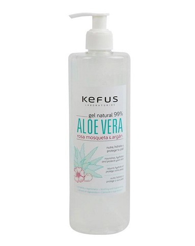 Gel Natural de Aloe Vera Rosa Mosqueta e Argan Kefus 200 ml