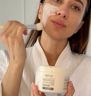 Mascarilla de Arcilla Blanca natural Kefus 250 ml